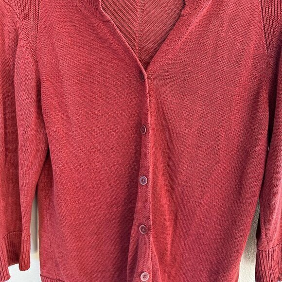 Vintage Coldwater Creek Rust Cardigan Sweater in good condition no holes or stai - Picture 2 of 7